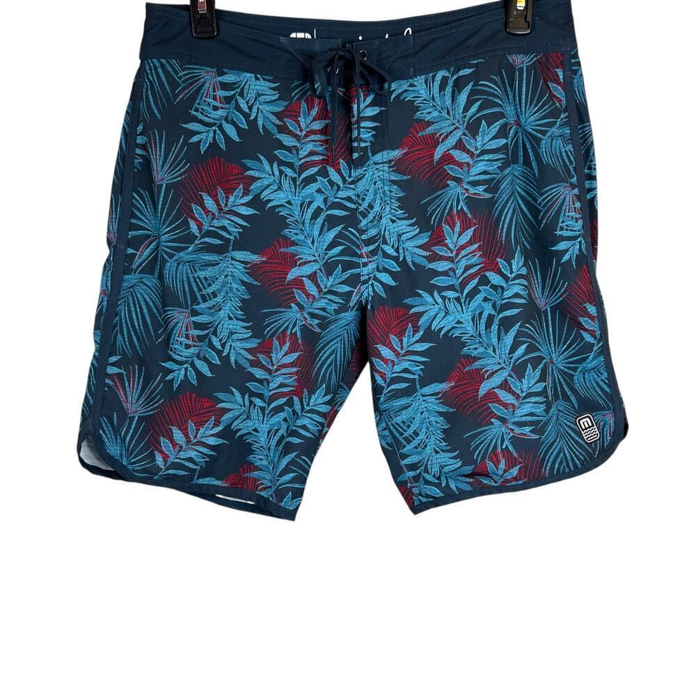 TRAVIS MATHEW 10" Surfboard Shorts in Blue Men's 36" Waist